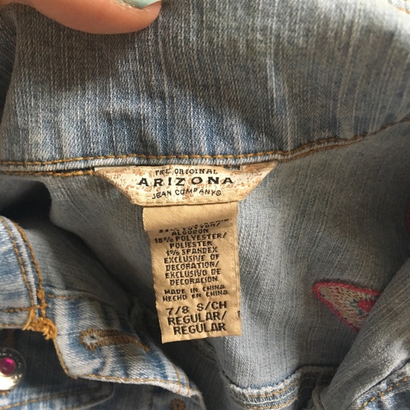 Girls Jean Jacket with Butterflies - Picture 4 of 5